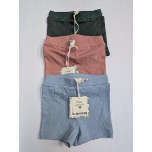 Kate Quinn Bike Shorts Bundle 2T Organic Cotton Soft Rose Forest Green Fog Blue